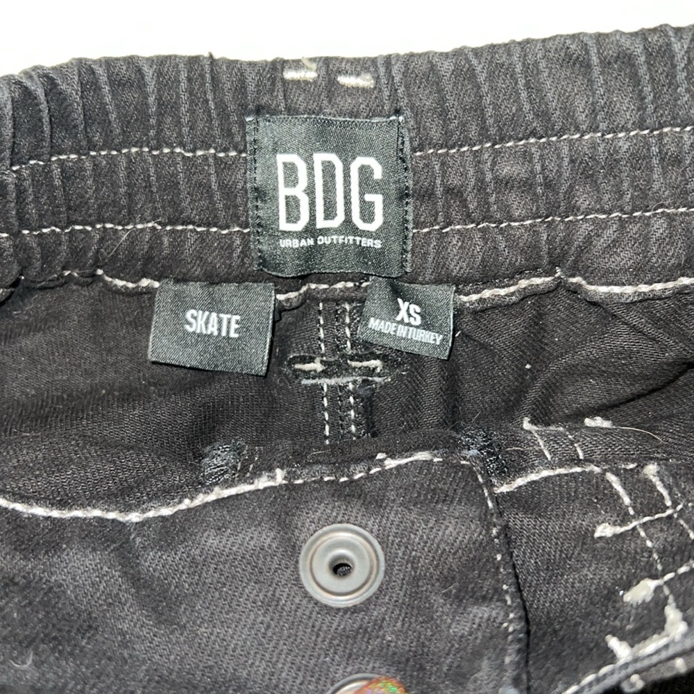 BDG skate high rise shorts black with white thread size XS - Picture 5 of 5